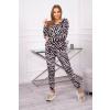 VELÚROVÁ SÚPRAVA ZEBRA - čierna+béžová (Dámska súprava)