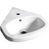 AQUALINE VITROYA 46 x 46cm umývadlo rohové, s otvorom, s prepadom, VT145