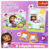 Trefl Puzzle 2v1 + pexeso - Gabby so svojou mačičkou / Gabby's Dollhouse 93382