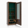 Metalk Luxusní prosklená skříň na deset zbraní Scrigno, wood line