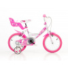 Dino bikes 164RN Bílá, růžový potisk 16