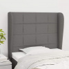 vidaXL Čelo postele so záhybmi tmavosivé 93 x 23 x 118/128 cm látka