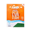 JUNIOR Adhesive Glitter Eva Foam, dekoračná pena A4 2mm glitter samolepiaca zelená (10ks)