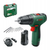 BOSCH EasyDrill 1200 akumulátorový vrtací šroubovák, 30 Nm, 10mm rychloupínací sklíčidlo, 2x akumulátor PBA 12V 1.5Ah (06039D3007)