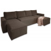Textilomanie Tmavohnedá sedacia súprava do U SMART COSARO 295x140 cm