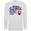 Superfutbal Pánske tričko s dlhým rukávom Slovakia National Football Team, rôzne farby a veľkosti Farba: Biela, Veľkosť: L