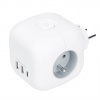 Solight rozbočka kostka, 3x 16A + USB A+C, bílá, vypínač P110C