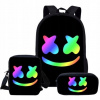 Školské tašky - Marshmello Set School Backpack School Bag Cencil Case. (Školské tašky - Marshmello Set School Backpack School Bag Cencil Case.)