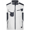 James&Nicholson Pánska softshellová vesta JN845 White 3XL