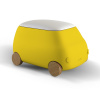PLUST collection Detský úložný box Plust Van – drevené kolieska, Farba žltá