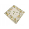 Kvetinový gobelínový obrus, Žlto-biele kvety, 100 x 100 cm, GO-ls-1