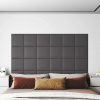 Nástěnné panely 12 ks šedé 30 x 30 cm umělá kůže 1,08 m² Šedá 343802