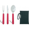 Příborový set FERRINO Clip Cutlery červená Barva: červená