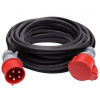 Predlžovací prívod 1z - spojka, 20m, 400V/16A, čierna, kábel gumový H05RR-F 5G 2.5mm2 - SH-PS63-16A