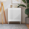 vidaXL Lamelové dvierka na skrinku, biele 61,5x59,4 cm, borovica - Biela - 60030-14953