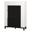 FI Široká vitrína Stiletto-biela/čierna