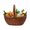 Prútený košík hnedý 1 ks