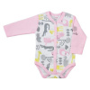 detské body animals - ružový lem veľ 68