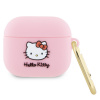 Silikónové puzdro Hello Kitty 3D Kitty Head pre AirPods 3 - ružové (Silikónové puzdro Hello Kitty 3D Kitty Head pre AirPods 3 - ružové)