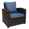 Golden Garden Podsedák na záhradný nábytok GG98 55/60/8cm + vankúš 55/50cm jeans svetlá