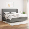 vidaXL Boxspring posteľ s matracom tmavosivá 200x200 cm látka
