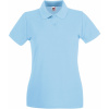 Fruit of the Loom Polokošile Lady-Fit Premium Polo, krátký rukáv, dámská COT16303041003-sky blue L Modrá nebesky