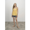 Dámske krátke pyžamo babydoll 16203 - Vamp S žluto-modrá