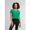 Ladies Contrast Retro T-Shirt - froggreen/white M