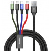 Kabel Baseus CA1T4-A01 Fast 4in1 2x Lightning, USB-C, MicroUSB 3.5A 1.2m, černá