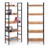 MODERNHOME Vysoký podkrovný diel s 5 policami, kov, MDF