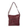 ADRIA dámska crossbody koženková kabelka Bordová