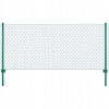 VidaXL Pletivo so stĺpikmi, oceľ, 25 x 0,5 m, zelené