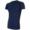 Sensor Pánska krátka košeľa Merino Active, modrá, 2XL