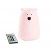 NoName Rabbit & Friends Dotyková lampička medvídek s ovládáním | růžová 5076/RUZ