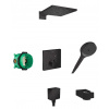 Hansgrohe Raindance E Sprchový set 300 s termostatom pod omietku, čierna 27918670-HG