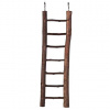 Natural Living drevený rebrík prírodné drevo 7 priečok/ 30 cm