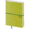 Týždenný diár 2026 A5 Flexio zelený s gumičkou