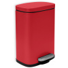 Spirella pedálový odpadkový kôš Akira, matný červený, oceľ, 5 l