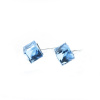 Náušnice Swarovski elements kocky 6 mm modré AQUAMARINE – napichovačky