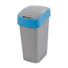 Kôš Curver® FLIP BIN 25l, šedostrieborná/modrá, na odpadky