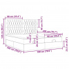 vidaXL Osmanský rám postele s matracmi tmavomodrá 180x200 cm zamat - Modrá - 233016-245086