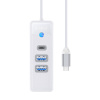 AppleMix Rozbočovač ORICO USB 3.2 - USB-C na 2x USB-A + USB-C - rýchlosť 5 Gb/s - biely