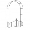 zahrada-XL Záhradná pergola s bránou čierna 138x40x238 cm železná 47092