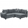 MID.YOU ROHOVÁ SEDACIA SÚPRAVA, textil, kompozitné drevo, antracitová - Online Only obývacie izby - 002220035601