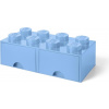 LEGO® úložný box so šuplíkmi 250x500x180mm svetlo modrý