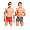 Puma Pánske boxerky 2-pack Červená šedá pohodlná bavlna XL