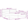 vidaXL Rám postele s matracom Svetlo šedá Textília 200 x 200 cm Matraci - Grey - 263324-279963