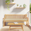 vidaXL Vankúš na paletu pre lavičku Béžový 200x40x8 cm Oxford látka - Béžová - 264339-280979