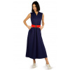 Litex Dámske letné dlhé šaty 5E176 tmavo modrá L