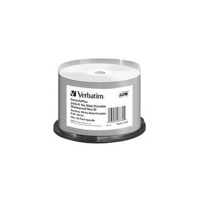 DVD-R Verbatim 4,7 GB 16x Wide Glossy Printable Waterproof 50-cake NON-ID